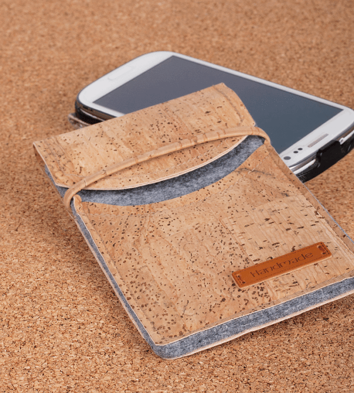 telefoonhoesje van kurk