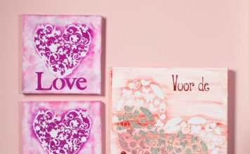 5x Home Deco harten huisdecoratie hartjesvorm