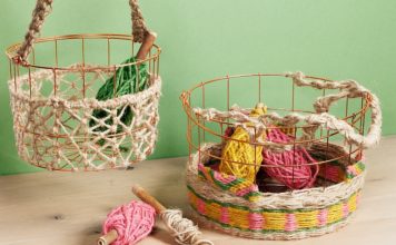 Hippe draadmandjes Draadmandjes knopen