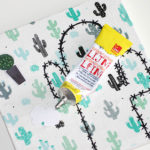 Maak jouw eigen cactus kunstwerk: plaatjes plakken