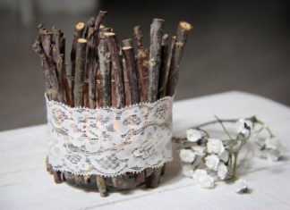 DIY windlicht met takjes Windlicht takjes Happy Stekkie