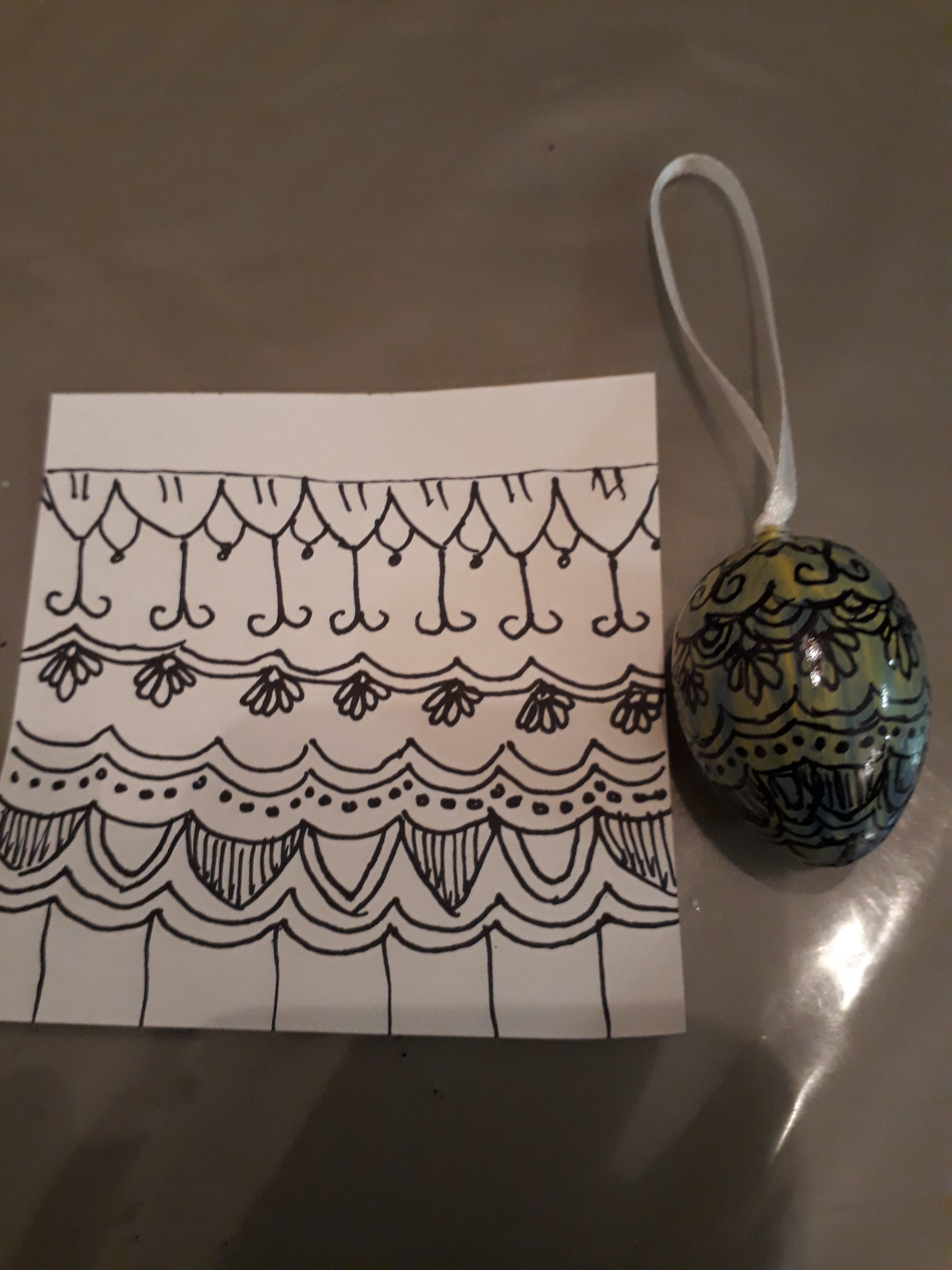 zen-art op een ei