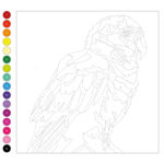 Colourtronic dieren papegaai