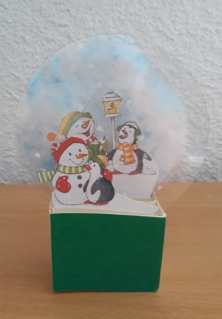 kerstkaart sneeuwbol