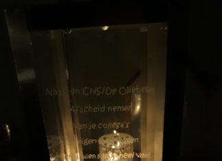 Glasgraveren op een windlicht