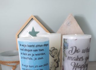 Kaars met print