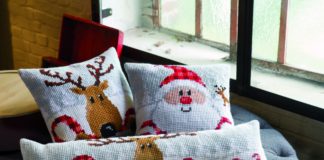 Nieuwe kruissteek-kussenkits