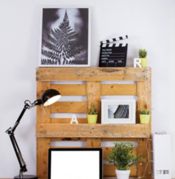 Pallet als DIY workspace