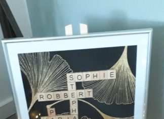 Namenpuzzel in een lijst