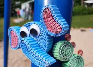 Magneetfiguren van ribbelkarton