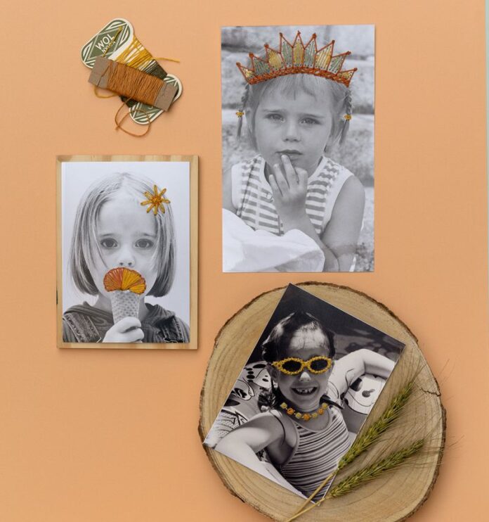 borduren op foto`s