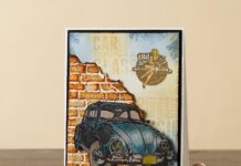 Vintage kaarten stoere mannenkaart oude auto