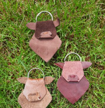 Sleutelhanger koe van leer sleutelhanger koe van leer