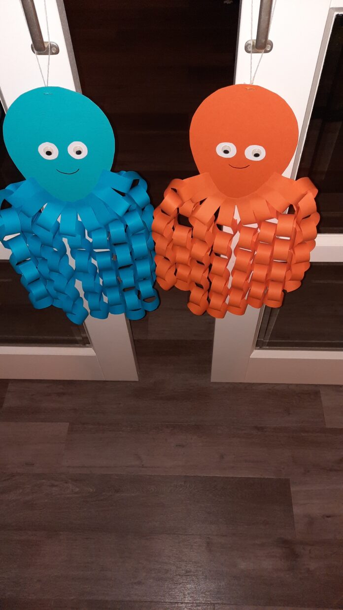 inktvis knutselen met de kinderen