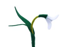Bloemen maken van papier en vilt sneeuwklokje