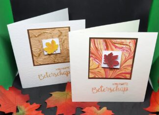 Een kaartje met herfsttint kaart met herfsttint