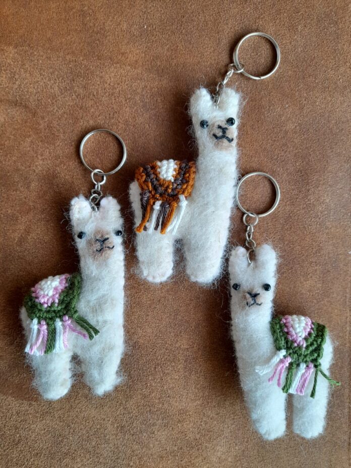 alpaca sleutelhangers vilten