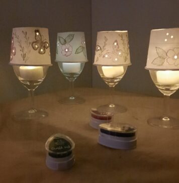 Lampenkapje voor lichtje stempelen lampenkap voor lichtje stempelen