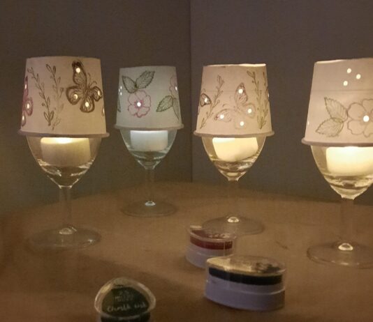 Lampenkapje voor lichtje stempelen lampenkap voor lichtje stempelen