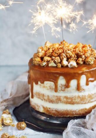 popcorn taart