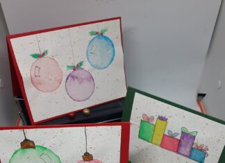 kerstkaart aquarel