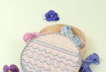 Borduren op een doosje