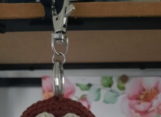 Sleutelhanger van een hondenpootje haken sleutelhanger van een hondenpootje