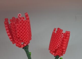 Tulpen van strijkkralen