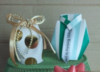 cadeaudoosje van een kartonnen beker cadeaudoosje van een kartonnen beker