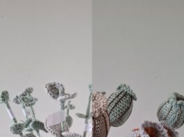 Bloemen haken Eucalyptus en Zaaddoos