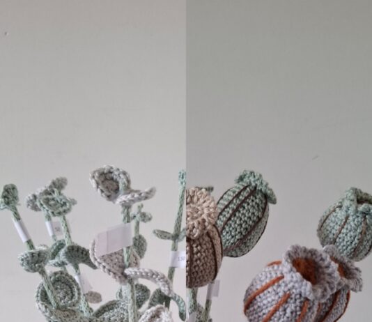 Bloemen haken Eucalyptus en Zaaddoos