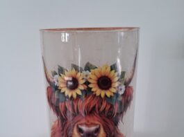 Decoupage in een vaas